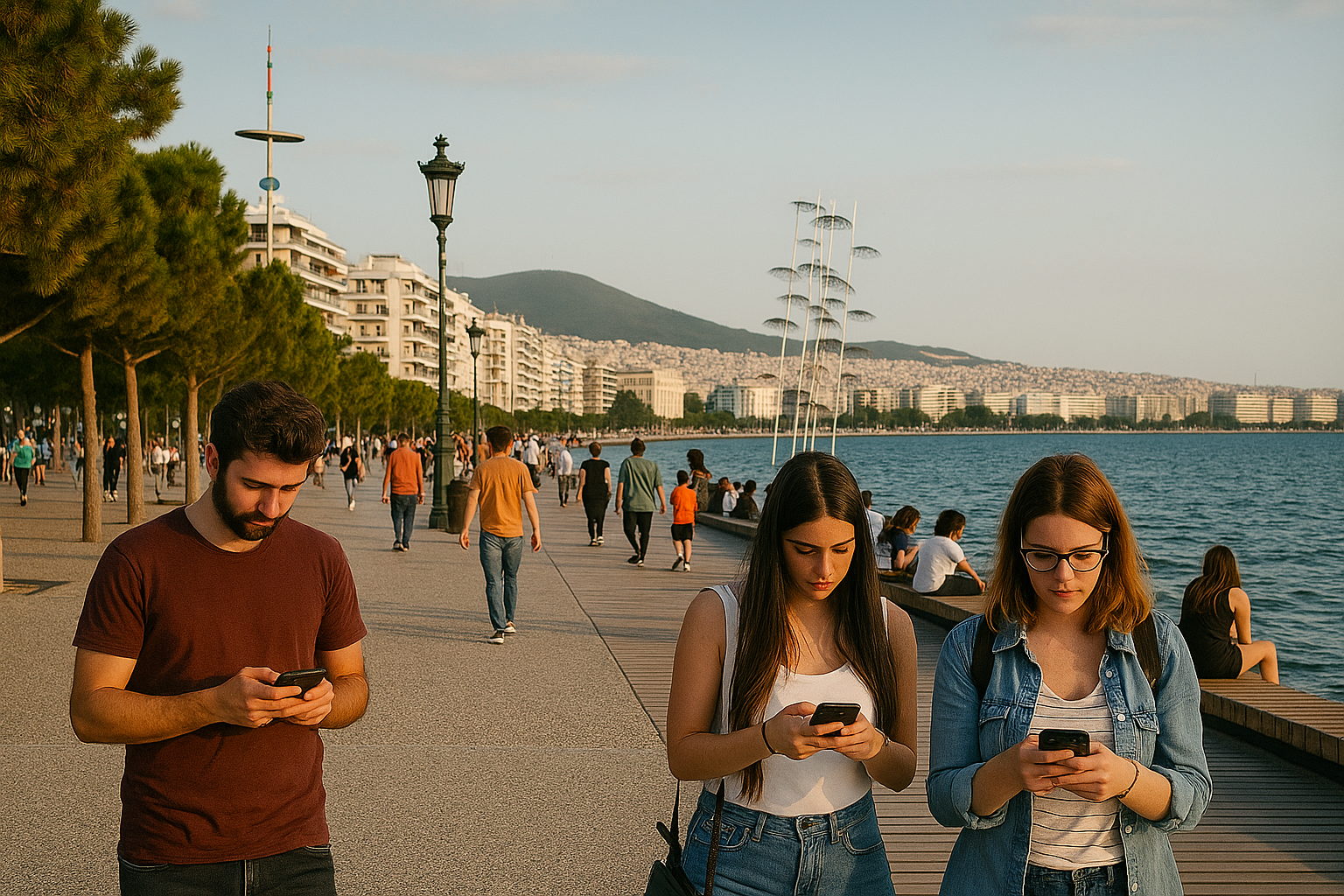 diafimisti etaireia thessaloniki sti nea paralia
